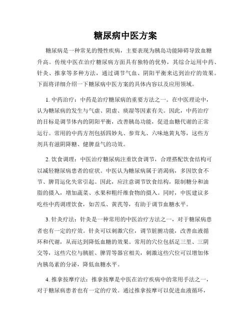 糖尿病中医方案