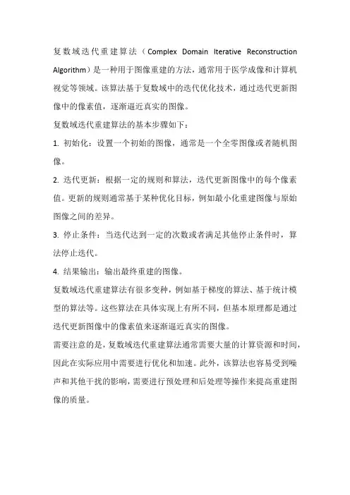 复数域迭代重建算法成像
