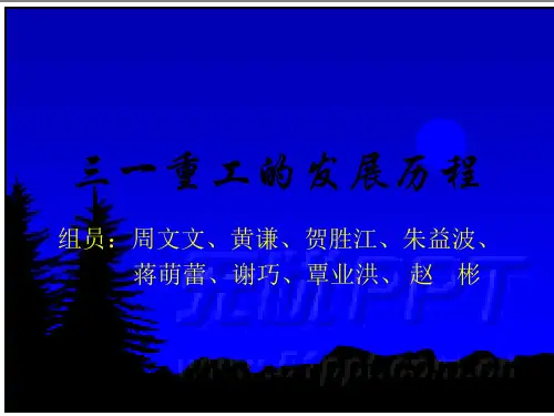 三一重工的发展历程教案资料