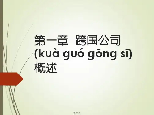 第一章跨国公司概述