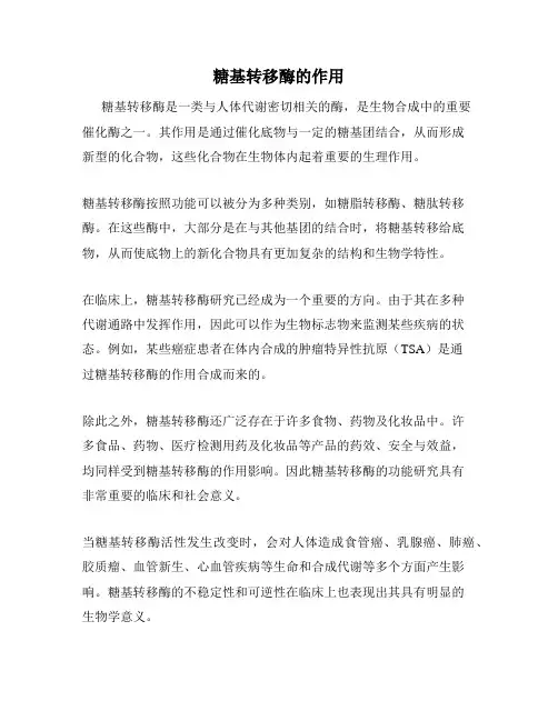 糖基转移酶的作用