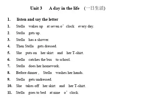 Unit 3  剑桥国际少儿英语KBS3