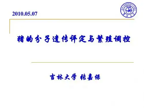 猪的分子遗传评定与繁殖调控-中国种猪信息网