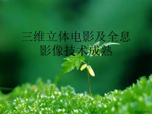 三维立体电影及全息影像技术成熟