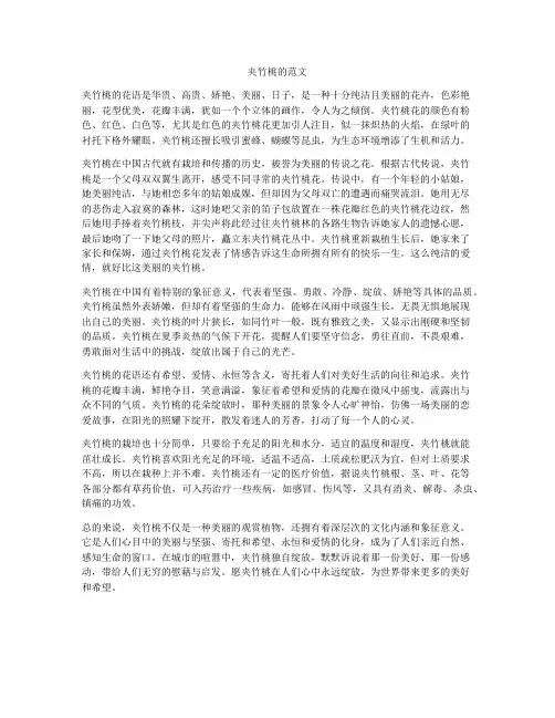 夹竹桃的范文