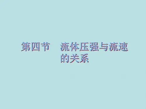 新沪科版八年级下册物理课件 流体压强与流速的关系