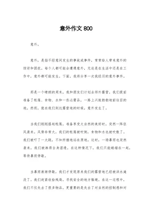 意外作文800