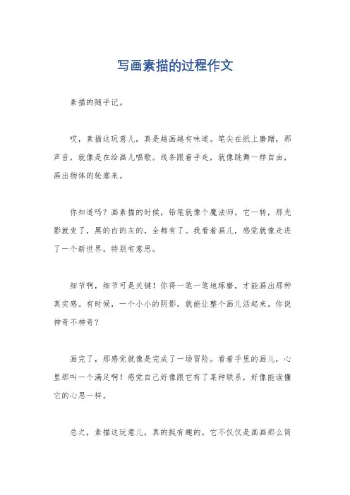 写画素描的过程作文