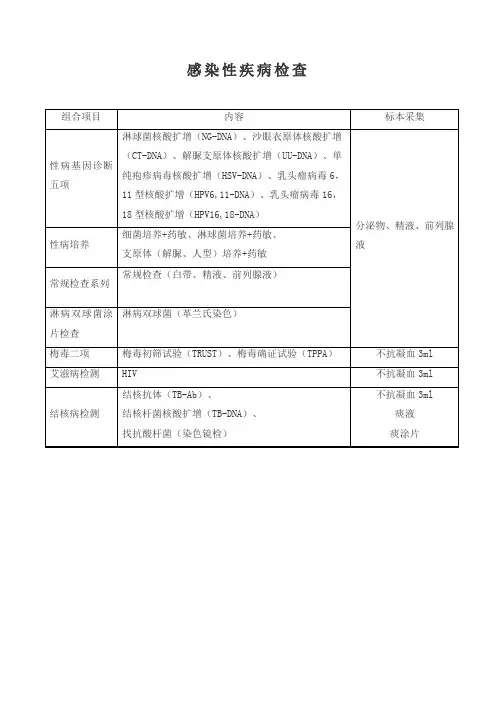 感染性疾病检查
