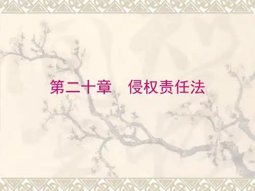 第二十章侵权责任法70页PPT