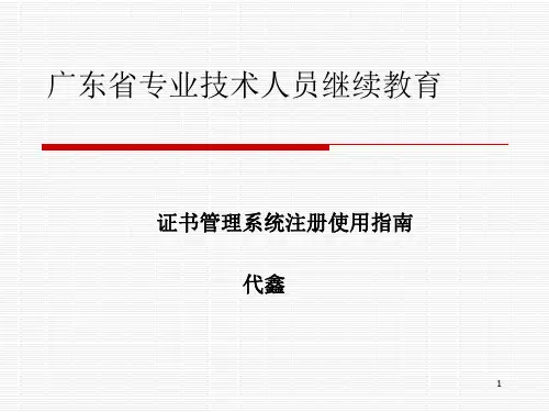 广东省专业技术人员继续教育使用指南PPT演示课件