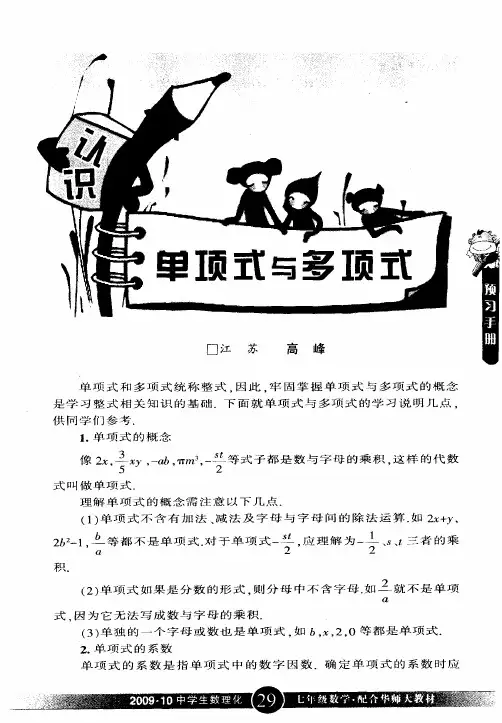 单项式与多项式
