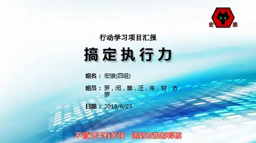 行动学习汇报_搞定执行力(PPT34页)