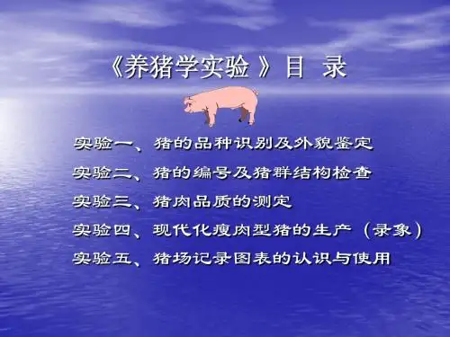 养猪学实验1-5