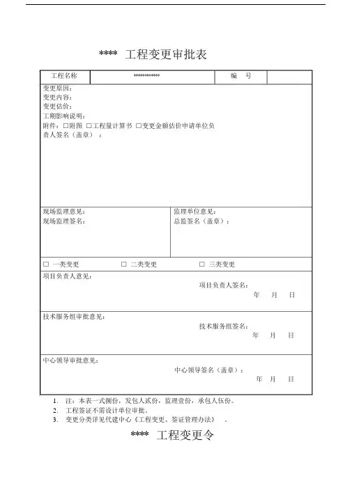 工程变更申请标准表格.doc