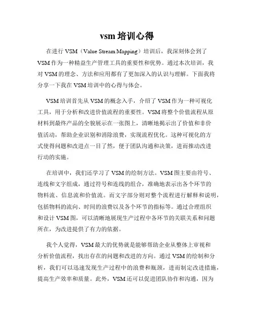 vsm培训心得