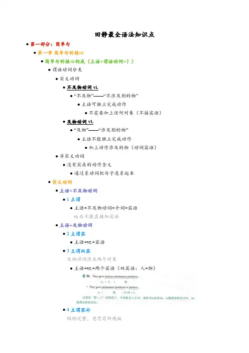 田静最全语法知识点