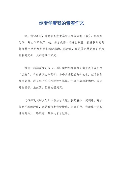你陪伴着我的青春作文