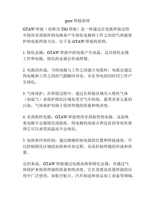 gtaw焊接原理
