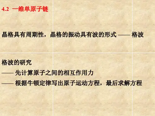 固体物理一维单原子链ppt课件