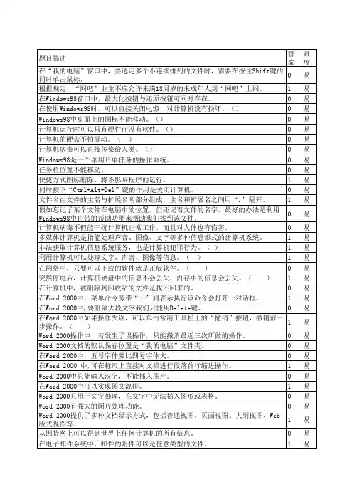 信息判断题