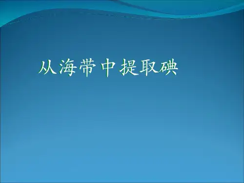 化学课件《从海带中提取碘》优秀ppt 人教课标版
