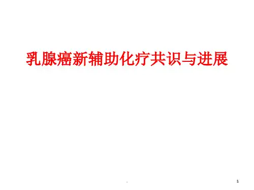 乳腺癌新辅助化疗共识与进展PPT课件