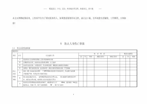 二十五项反措检查表