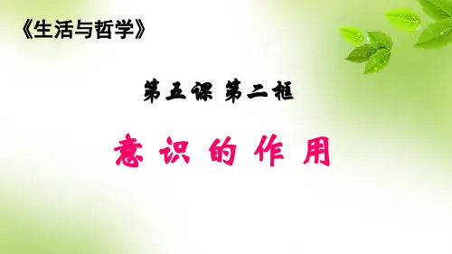 人教版意识的作用PPT模版教学(高中政治)1