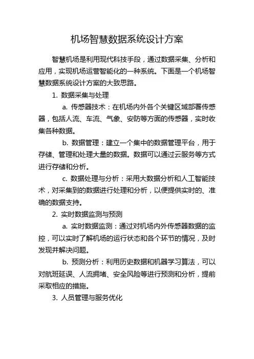 机场智慧数据系统设计方案