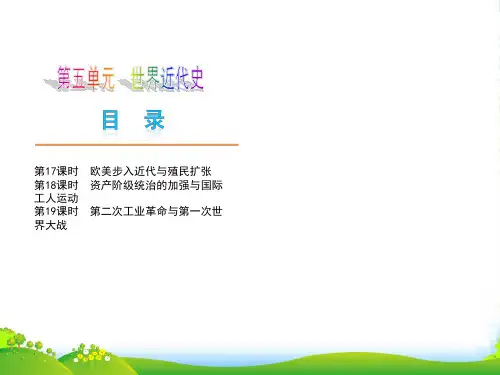 中考历史复习方案 第五单元 世界近代史课件 华东师大