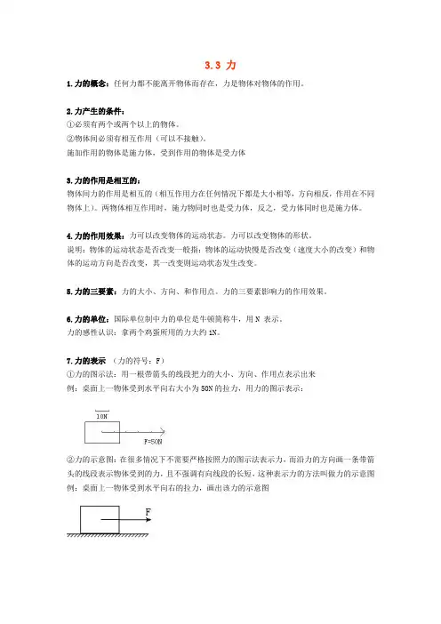 沪教版（上海）物理 八年级上册 各课同步知识点清单（12份）