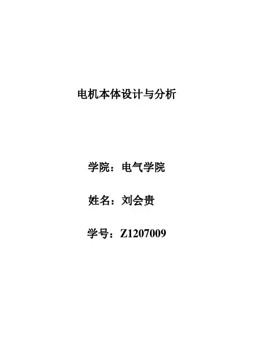 电机本体设计 永磁同步 ansoft