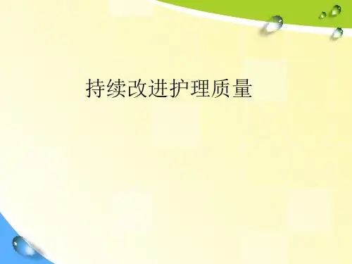 持续改进护理质量ppt课件