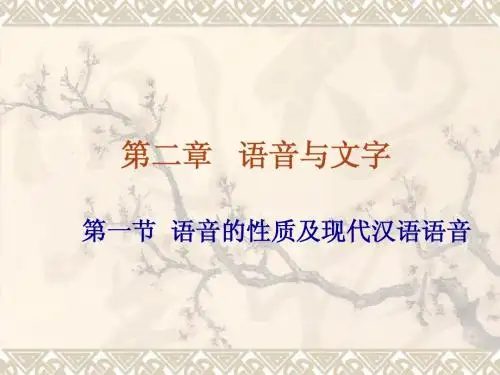 第二章 语音与文字(语音)