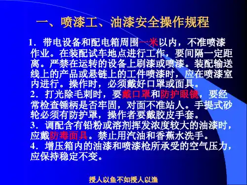 精选喷漆作业的安全与防护概述