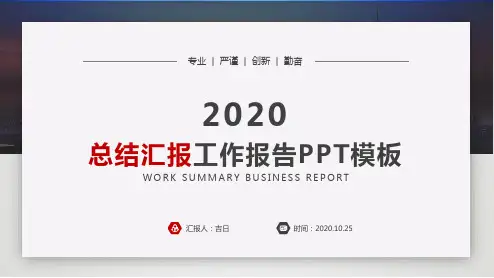 工作报告总结汇报PPT模板