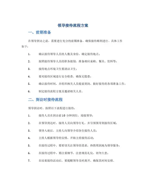 领导接待流程方案