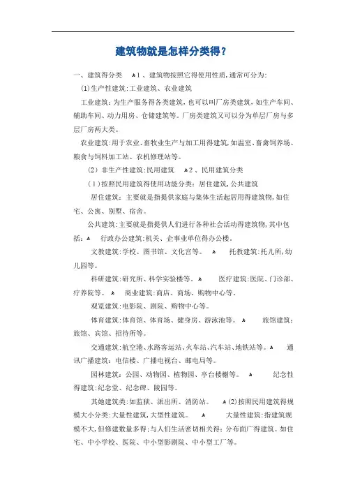 建构筑物分类