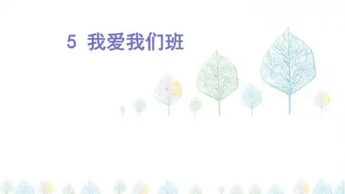 人教部编版二年级道德与法治上册第5课《我爱我们班》精美课件(含视频)