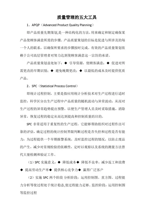 质量管理的五大工具(标准版)
