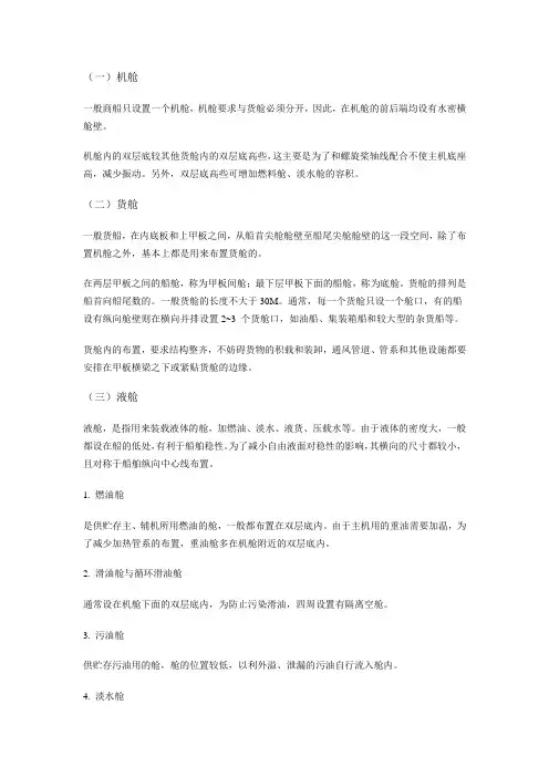 舱室布置介绍