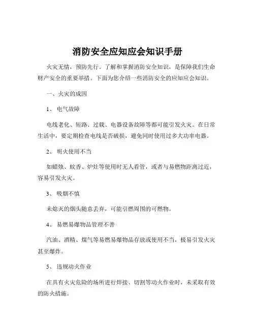 消防安全应知应会知识手册