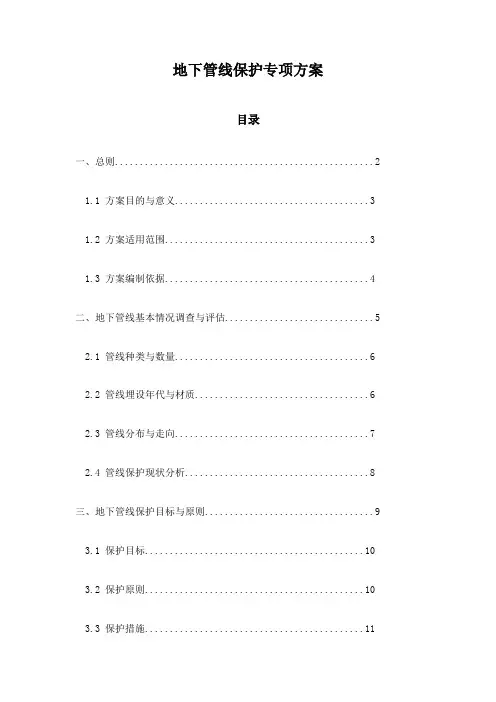 地下管线保护专项方案