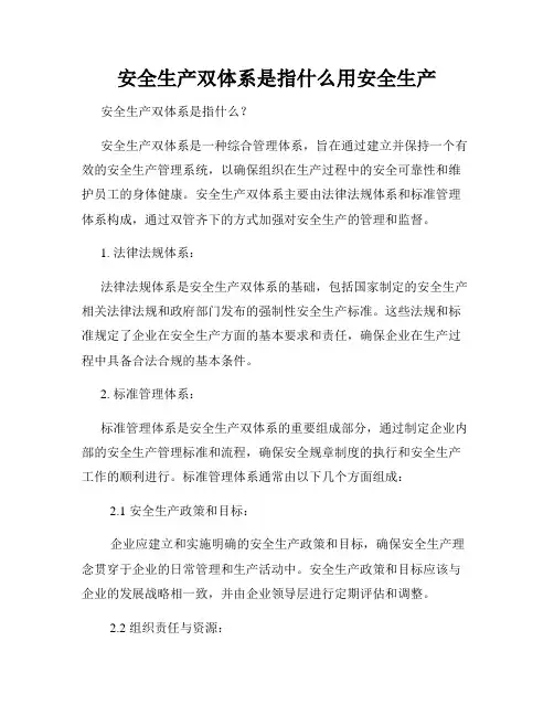 安全生产双体系是指什么用安全生产