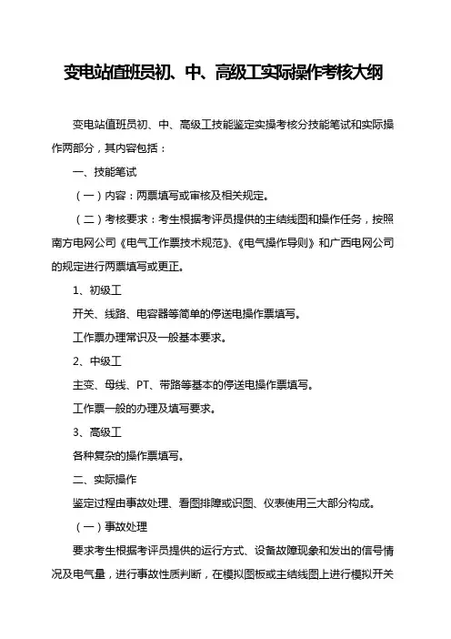 实操考试大纲