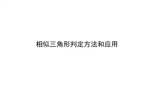 高二 数学 选修 几何证明选讲 第一讲 相似三角形判定方法和应用