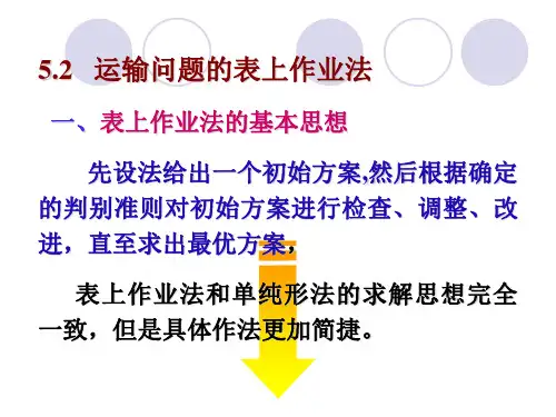5-2运输问题表上作业法
