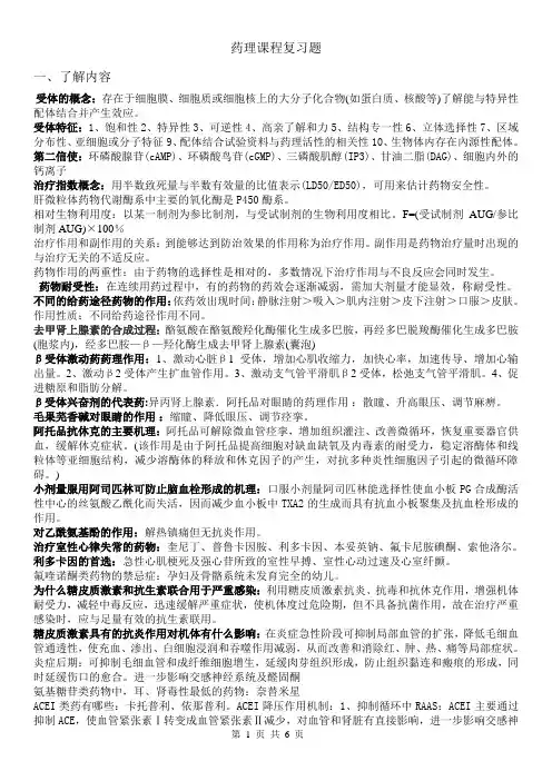 14 药理复习