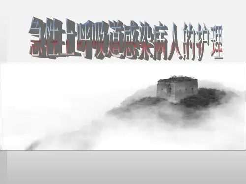 急性上呼吸道感染病人的护理